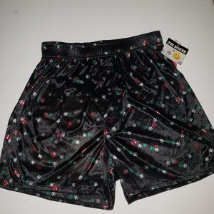 Joe Boxer Men's Christmas Snowflake Underwear S Black Red Green Silky Metallic